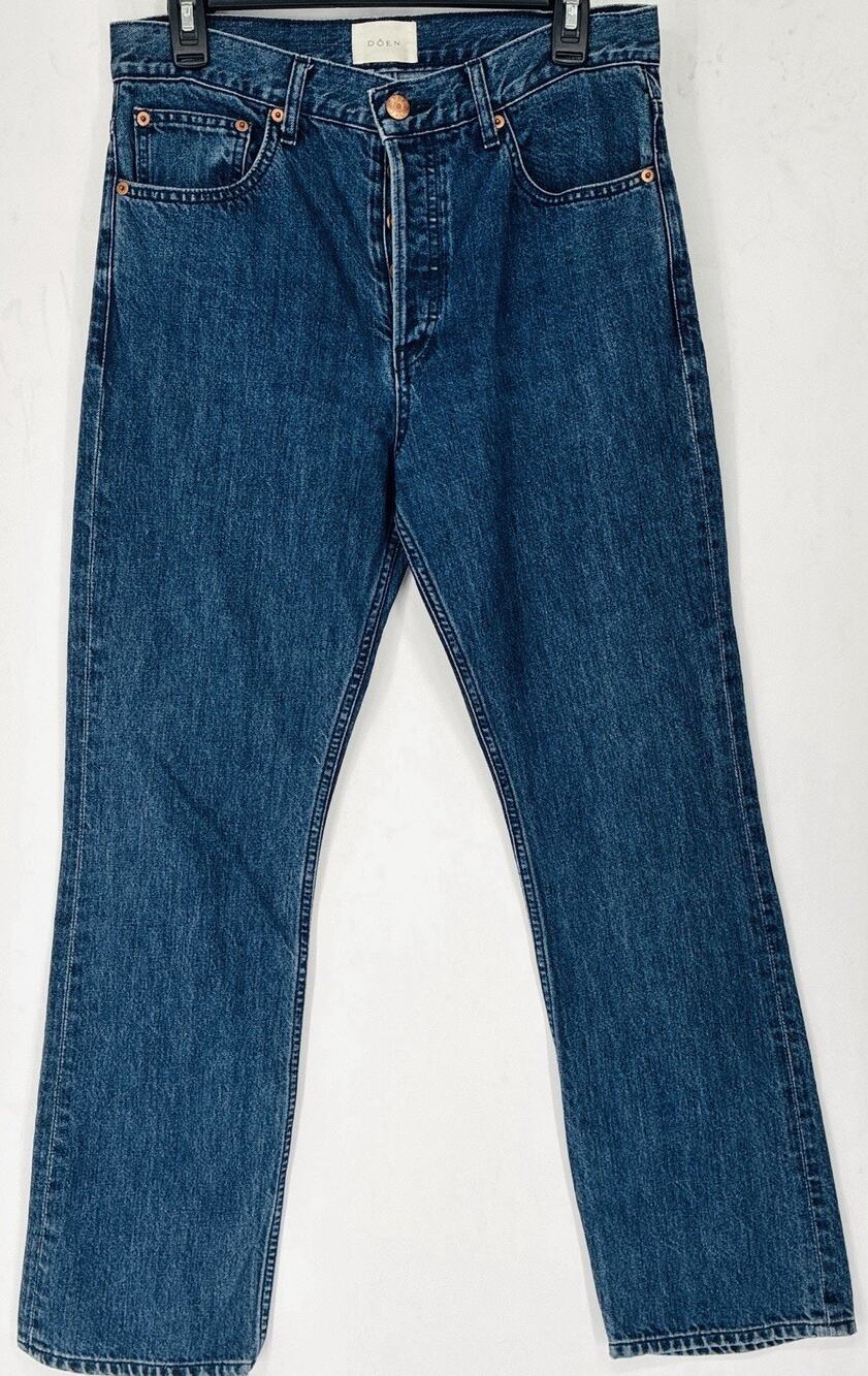 Doen Jean Size 29 High Rise Straight Leg Medium Wash Blue Premium